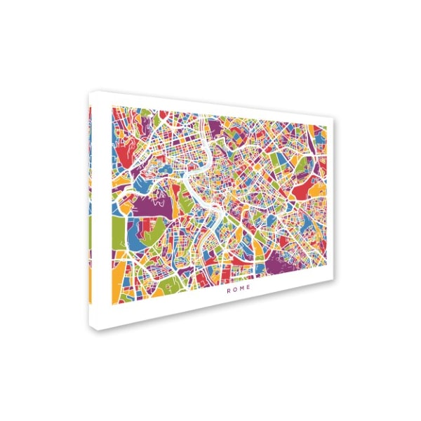 Michael Tompsett 'Rome Italy Street Map V' Canvas Art,24x32